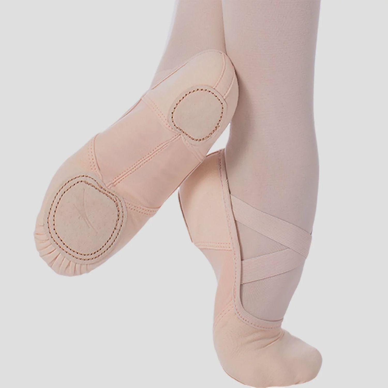 So Danca "Bellamy" Ballet Shoe - Style SD122, Colour: Light Pink, Size: Adult 6, Width: B