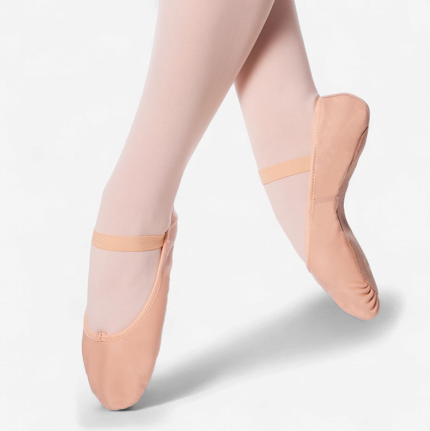 Eurotard "Coupe" Leather Split Sole Ballet Shoe - Style A2004a, Colour: Pink, Size: Adult 4