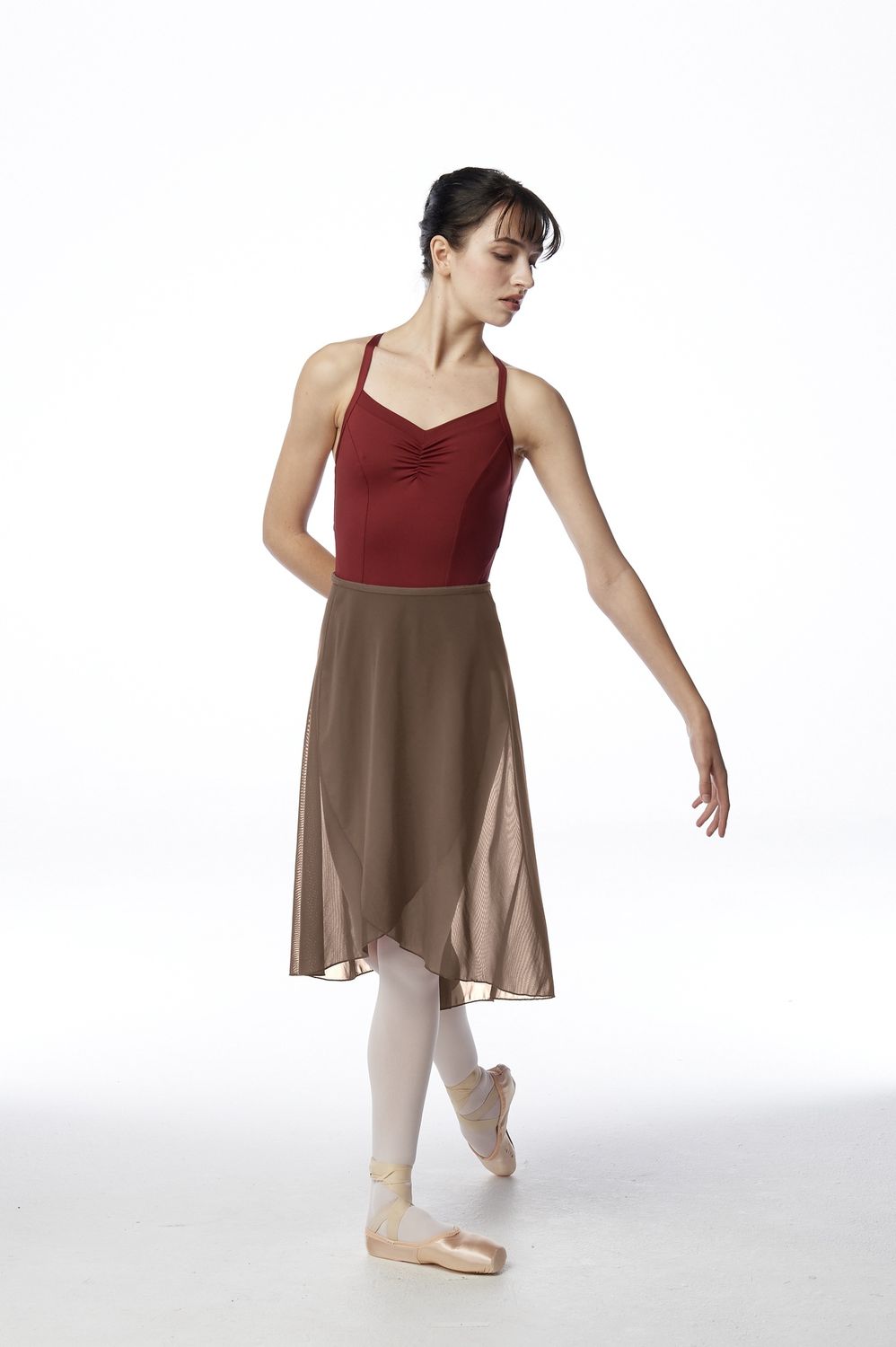 Lulli Adult "Mandy" Mesh Wrap Skirt, Colour: Mocha, Size: Adult X-Small/Small