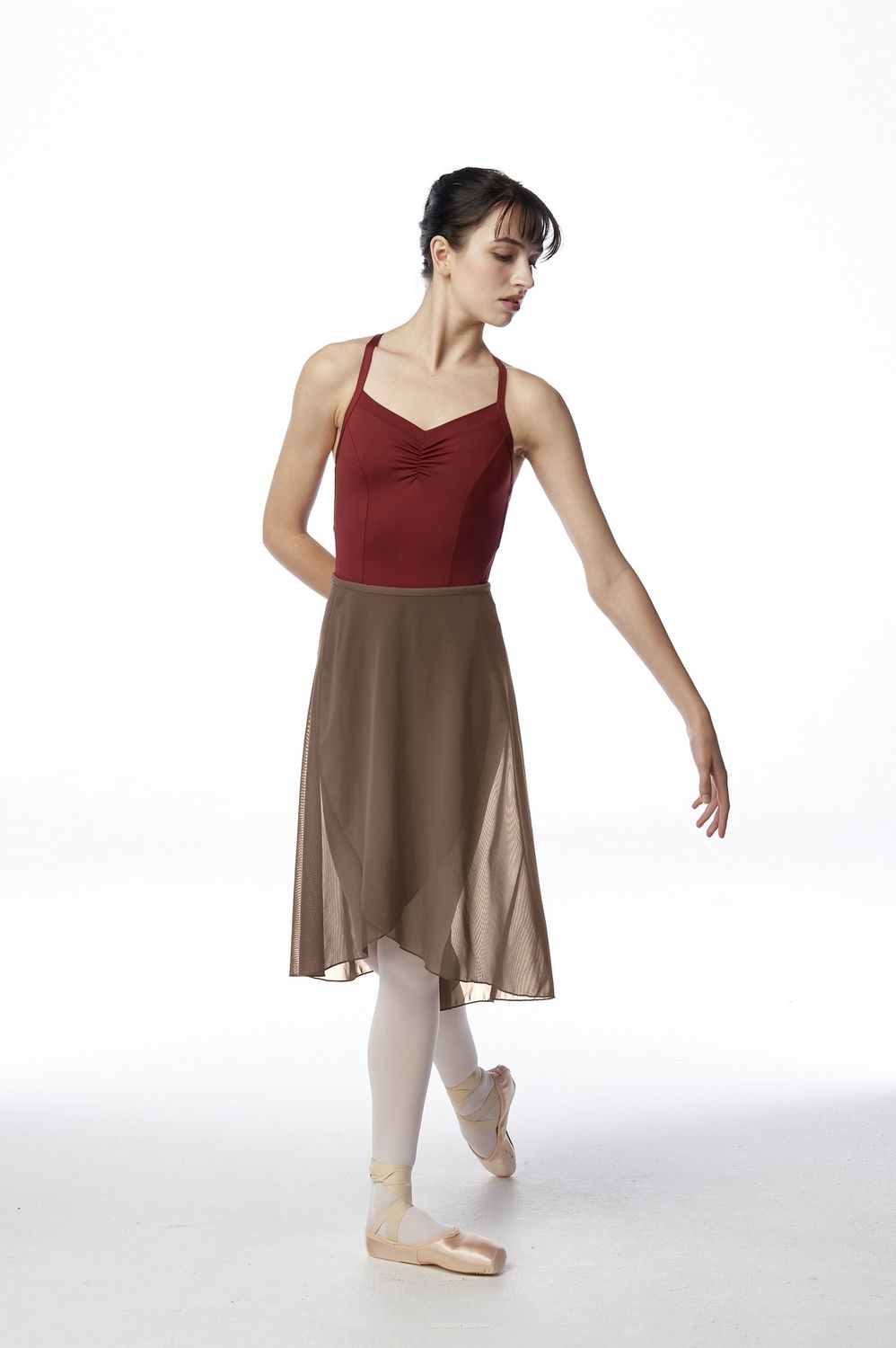 Lulli Adult "Mandy" Mesh Wrap Skirt, Colour: Mocha, Size: Adult X-Small/Small