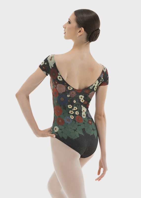 Nikolay "Dinah Cat " Cap Sleeve Leotard