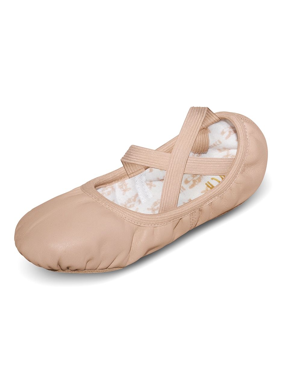 Bloch "Odette" Leather Ballet Shoe - Style S0246G, Colour: Pink, Size: 8, Width: C