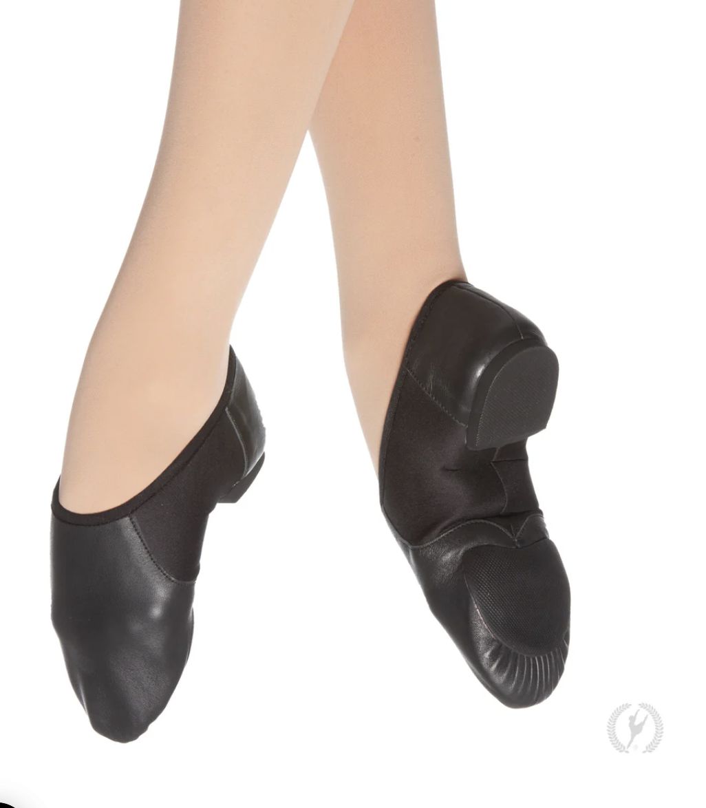 Eurotard Children's "Axle" Slip On Jazz Shoes, Colour: Black, Size: 8, Width: M
