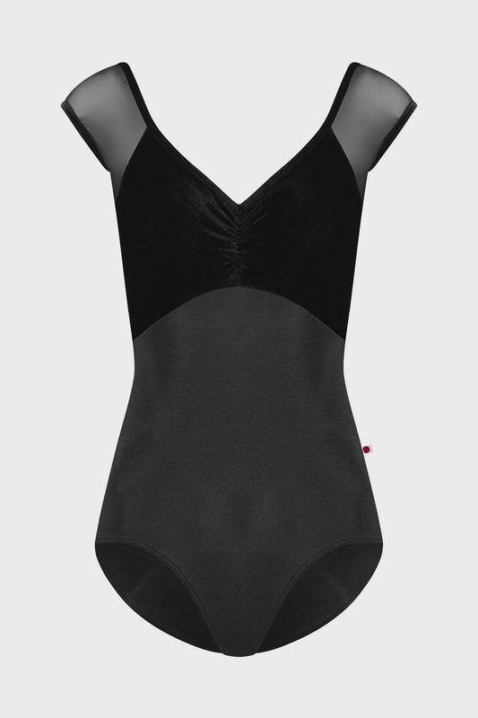 Yumiko "Eli" Cap Sleeve Leotard - Black