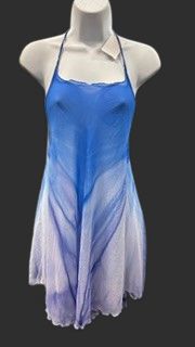 WaterColour Halter Tie Ombre Blue
