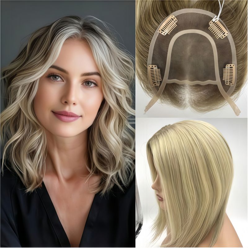 M10 Mono Top 5.5*6” Straight Chinese Remy Hair Topper | Breathable Volumizer for Thinning Hair