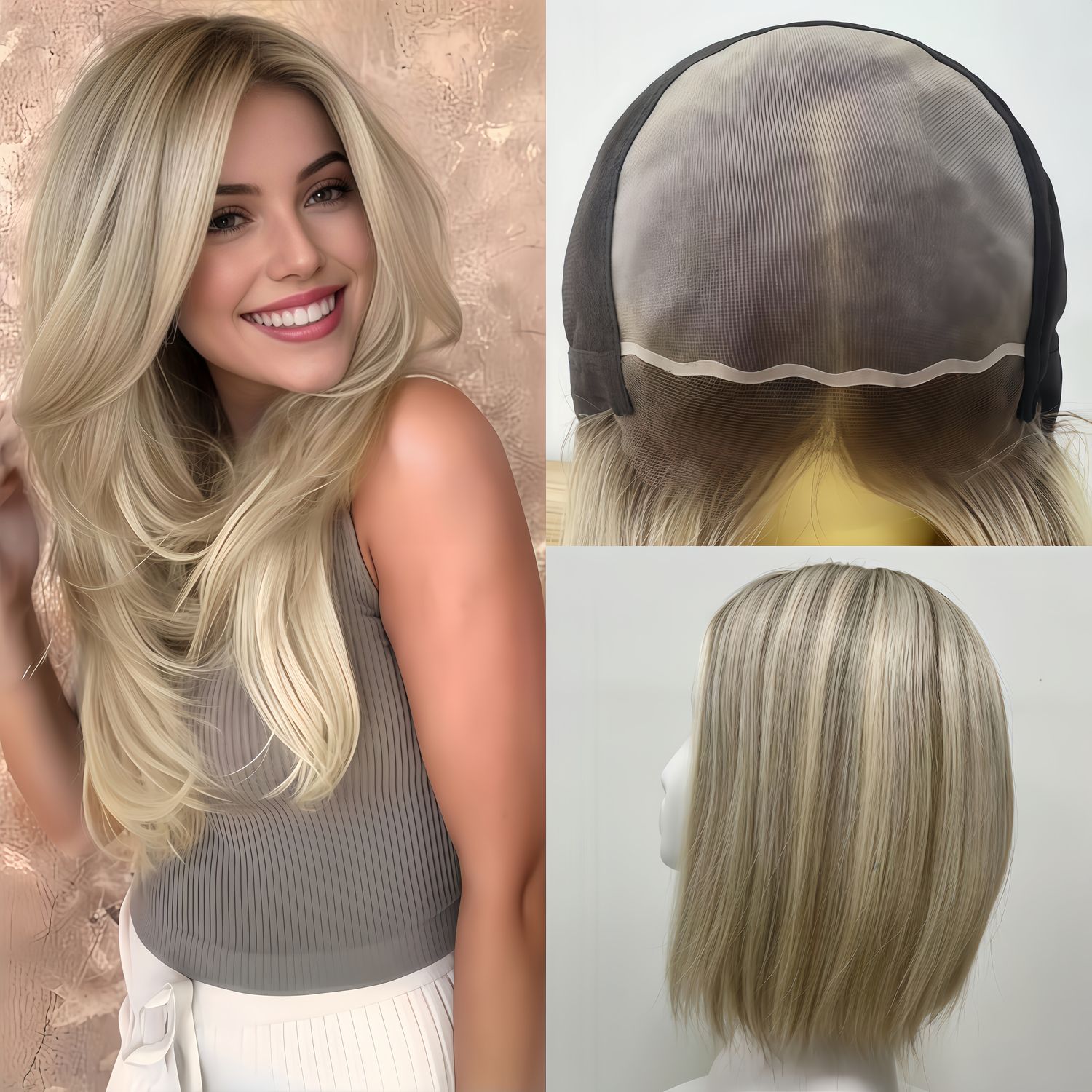 Straight Chinese  Remy Hair Full Wig | Full crown coverage