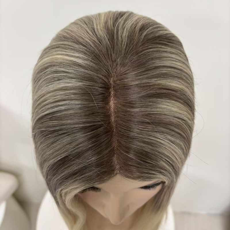 M07 Mono Top 6*6.5" Straight Chinese Remy Hair Topper | Breathable Volumizer for Thinning Hair