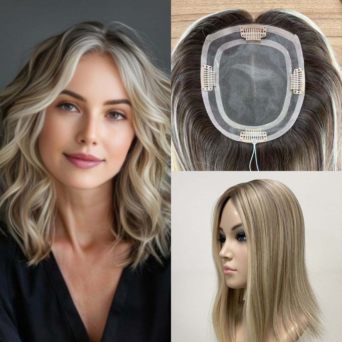 M06 Mono Top 5*6” Straight Chinese Remy Hair Topper |  Breathable Volumizing for Thinning Hair