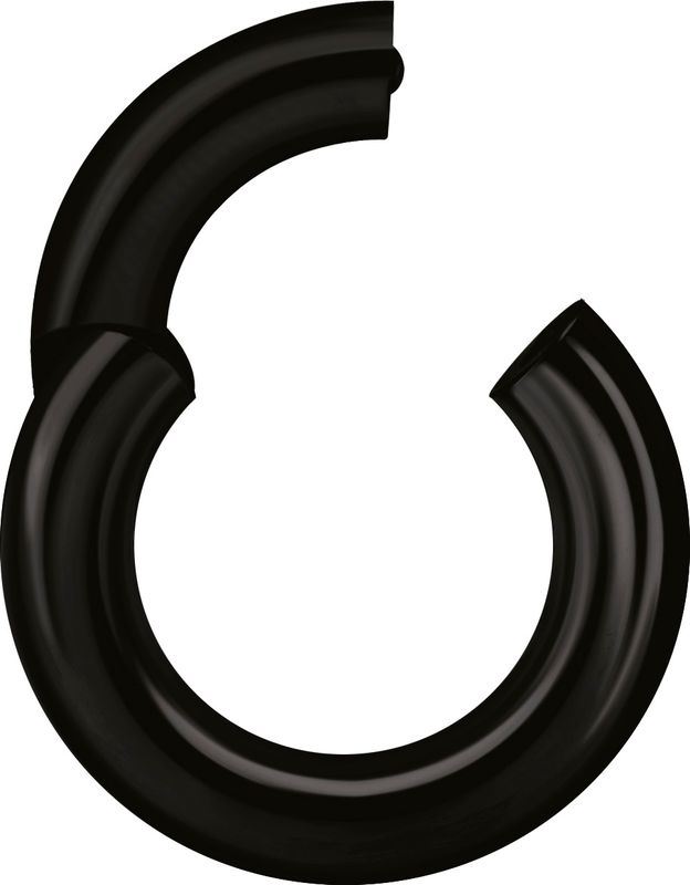 5 mm Black PVD Stainless Steel Clicker Segment Ring