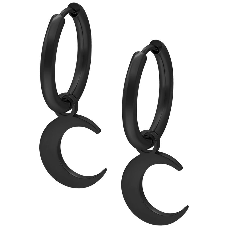 Little Hoops - Black Moon Little Hoops - Black Moon