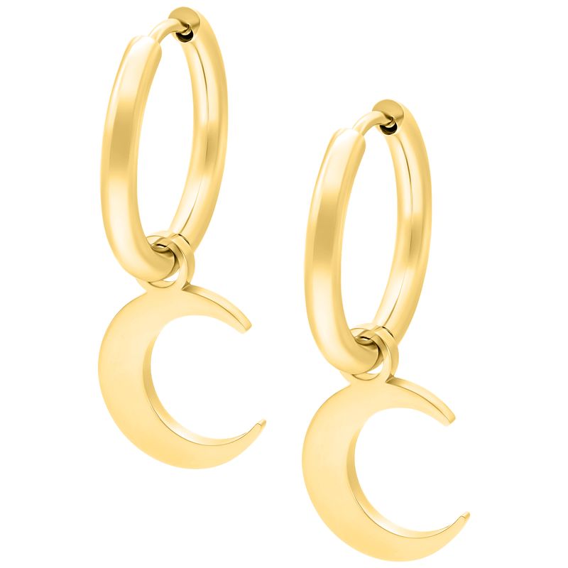 Little Hoops - Gold Moon Little Hoops - Gold Moon