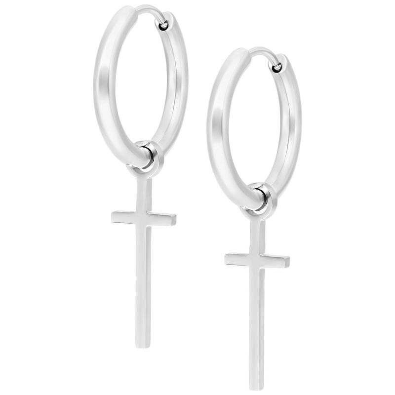 Little Hoops - Cross Little Hoops - Cross