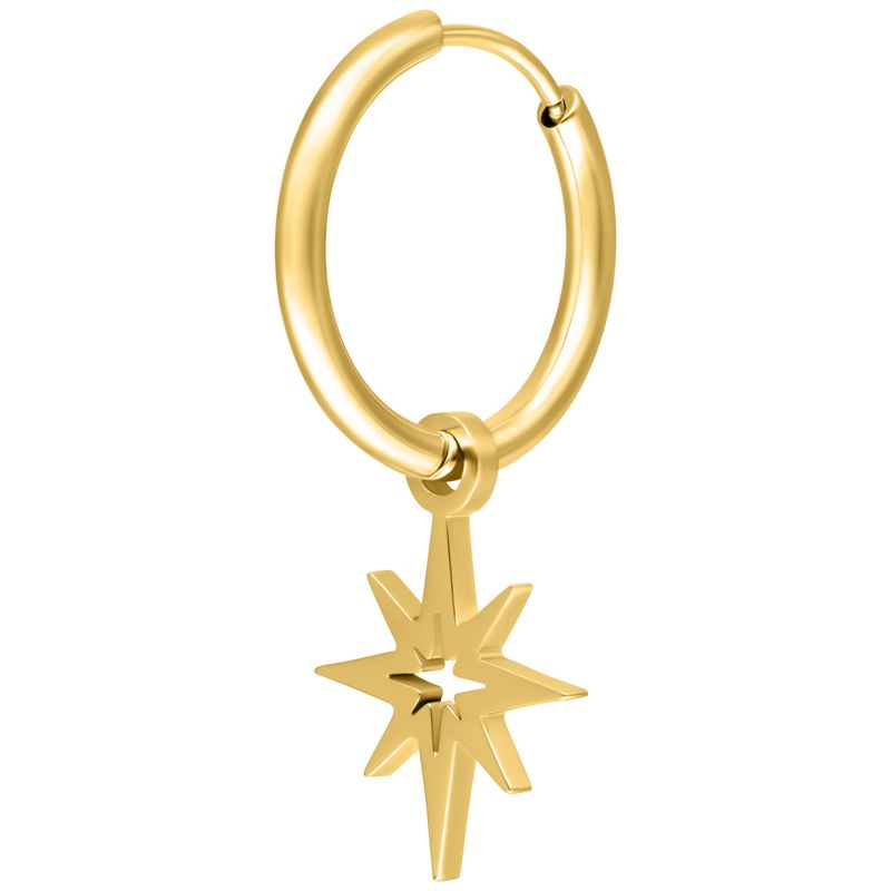 Little Hoops - Gold Polar Star