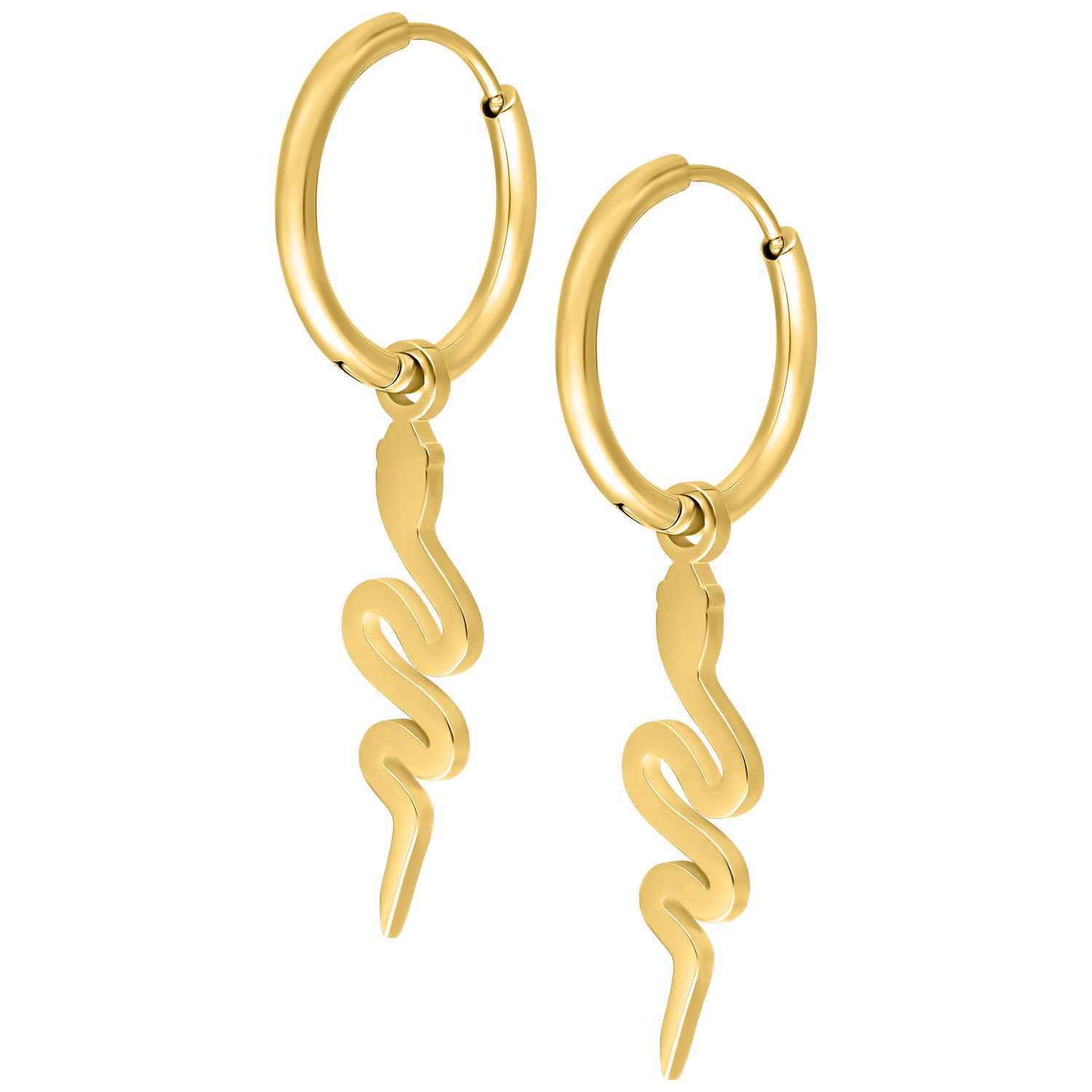Little Hoops - Gold Snake Little Hoops - Gold Snake