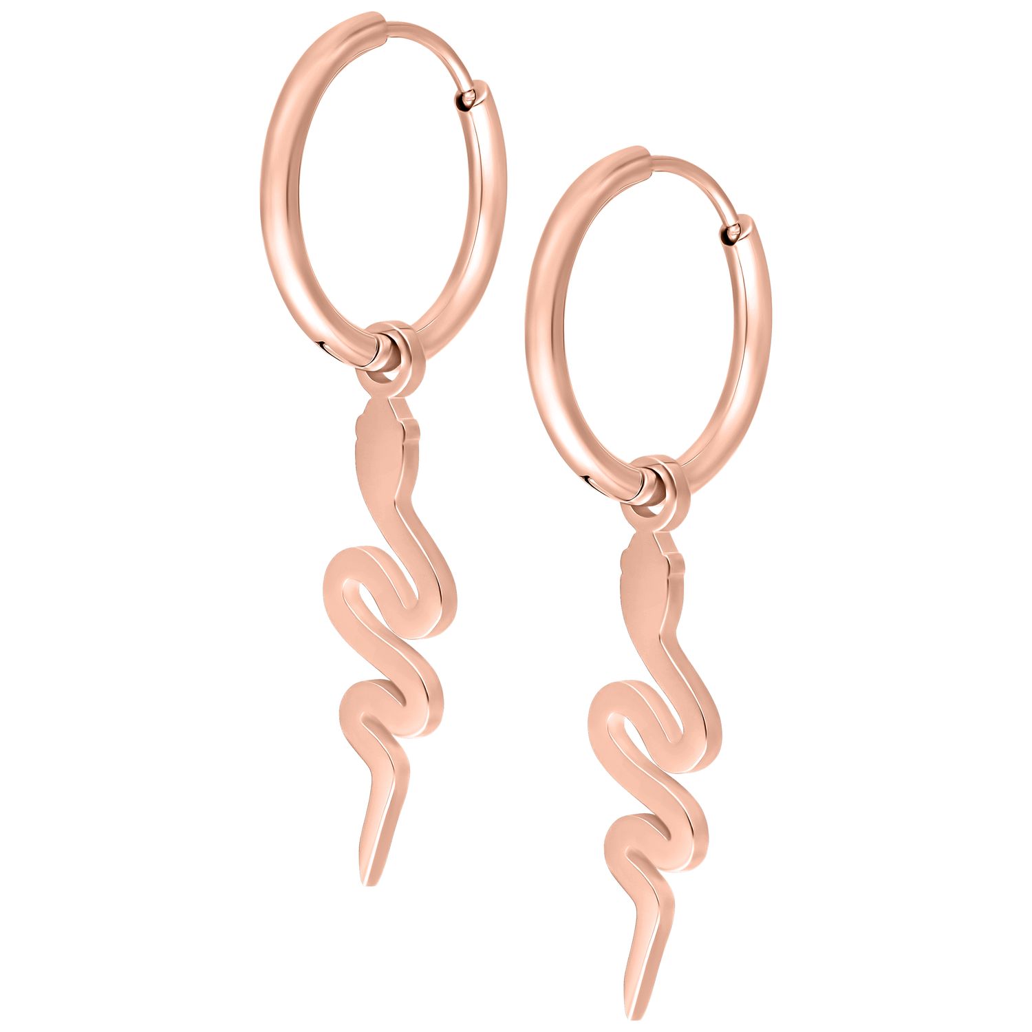 Little Hoops - Rosegold Snake