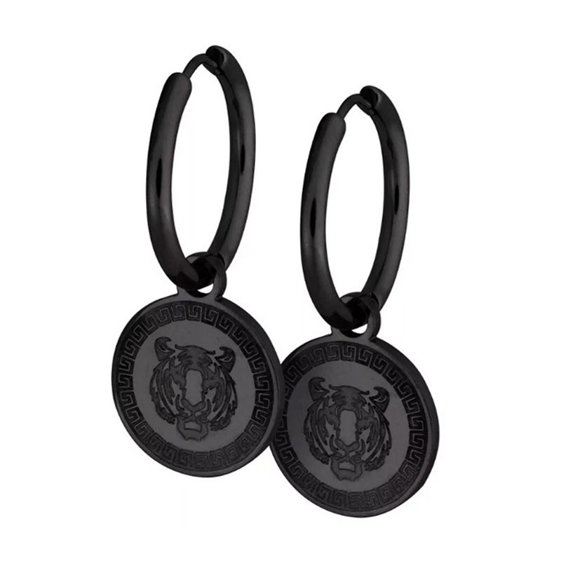 Little Hoops - Black Tiger Little Hoops - Black Tiger