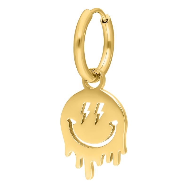 Little Hoops - Gold Smiley