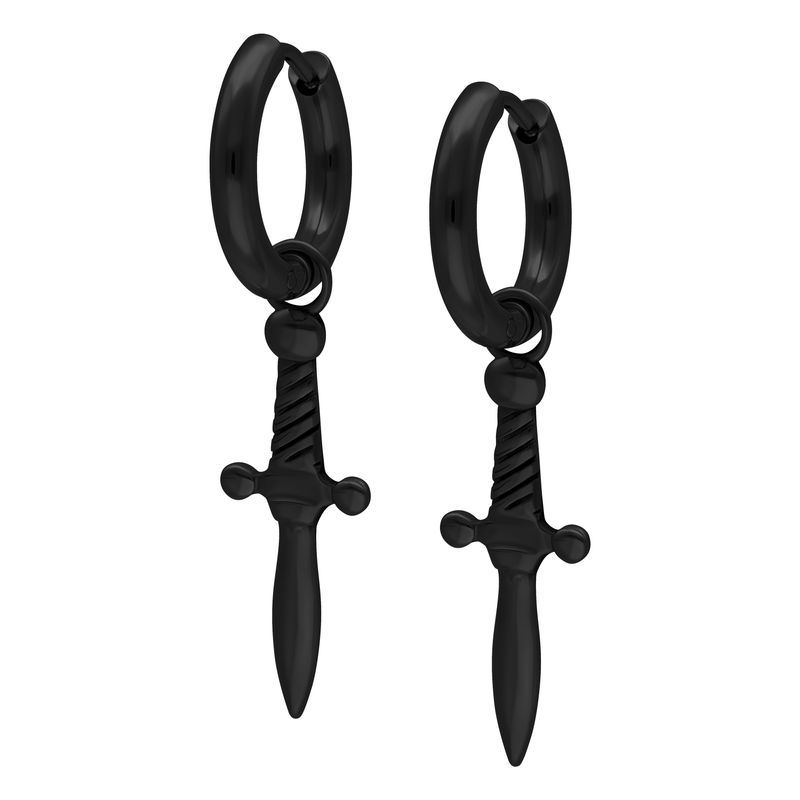Little Hoops - Black Dagger Little Hoops - Black Dagger