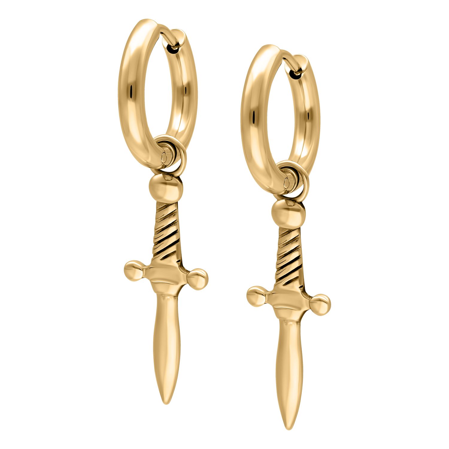 Little Hoops - Gold Dagger Little Hoops - Gold Dagger