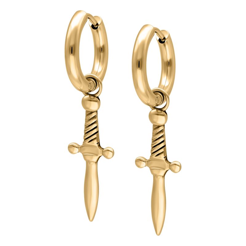 Little Hoops - Gold Dagger Little Hoops - Gold Dagger