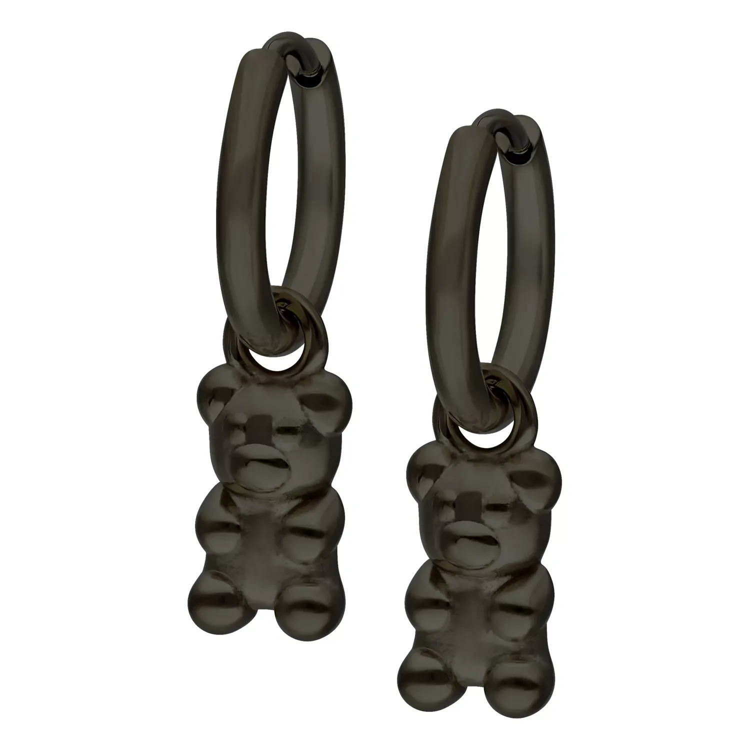 Little Hoops - Black Gummy Bear Little Hoops - Black Gummy Bear