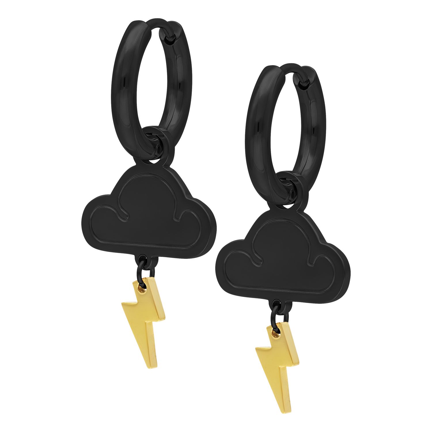 Little Hoops - Black Thunder Cloud Little Hoops - Black Thunder Cloud