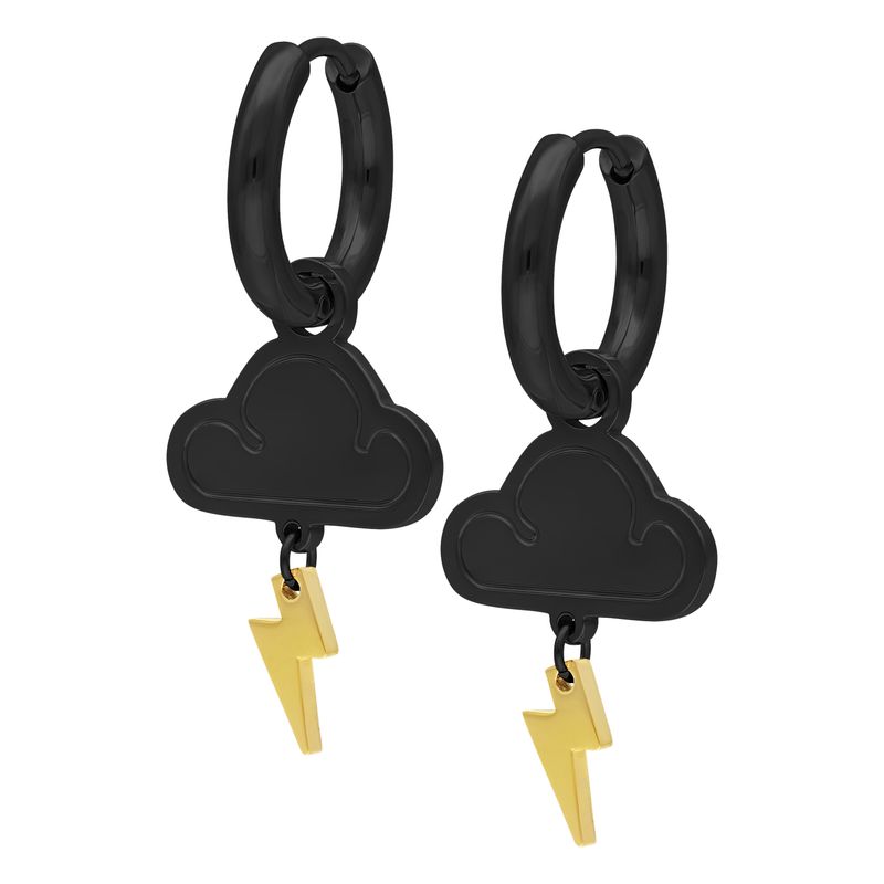 Little Hoops - Black Thunder Cloud Little Hoops - Black Thunder Cloud