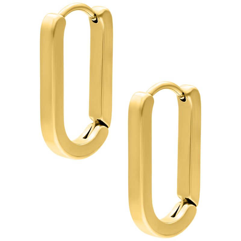 Little Hoops - Gold Oval Little Hoops - Gold Oval