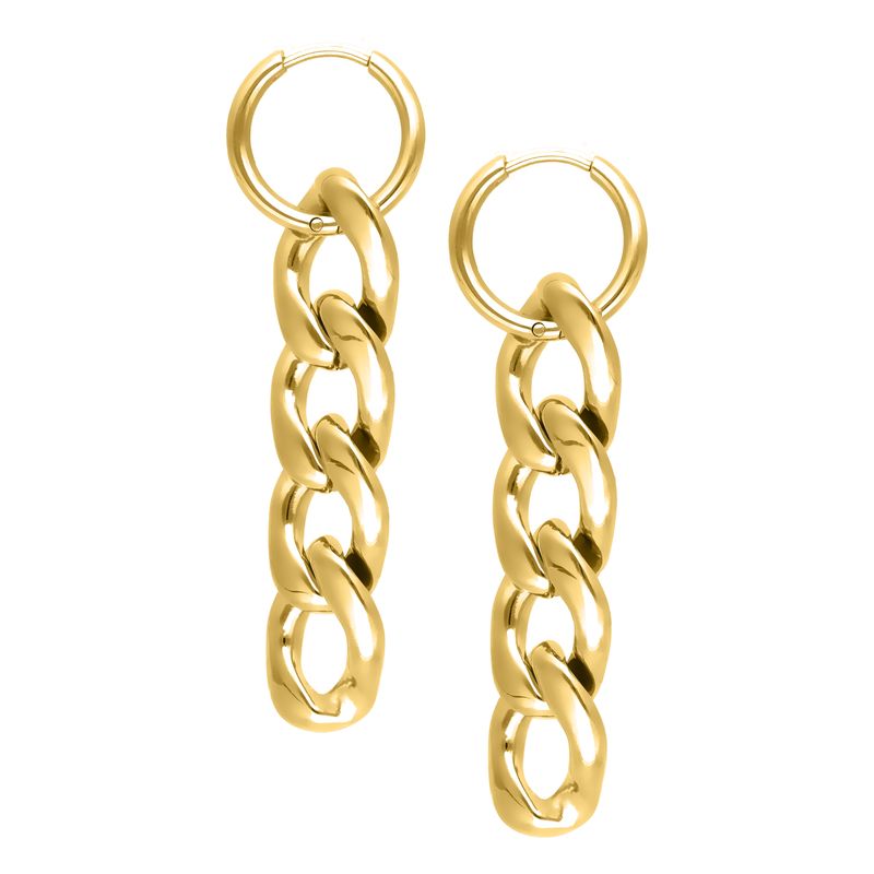 Little Hoops - Gold Chunky Chain