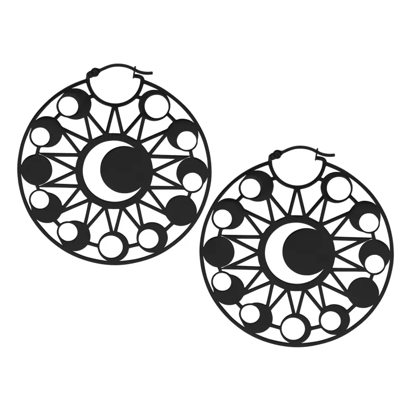 Hoops - Black Moon Eclips Hoops - Black Moon Eclips