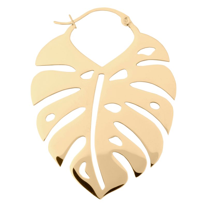 Hoops - Gold Monstera
