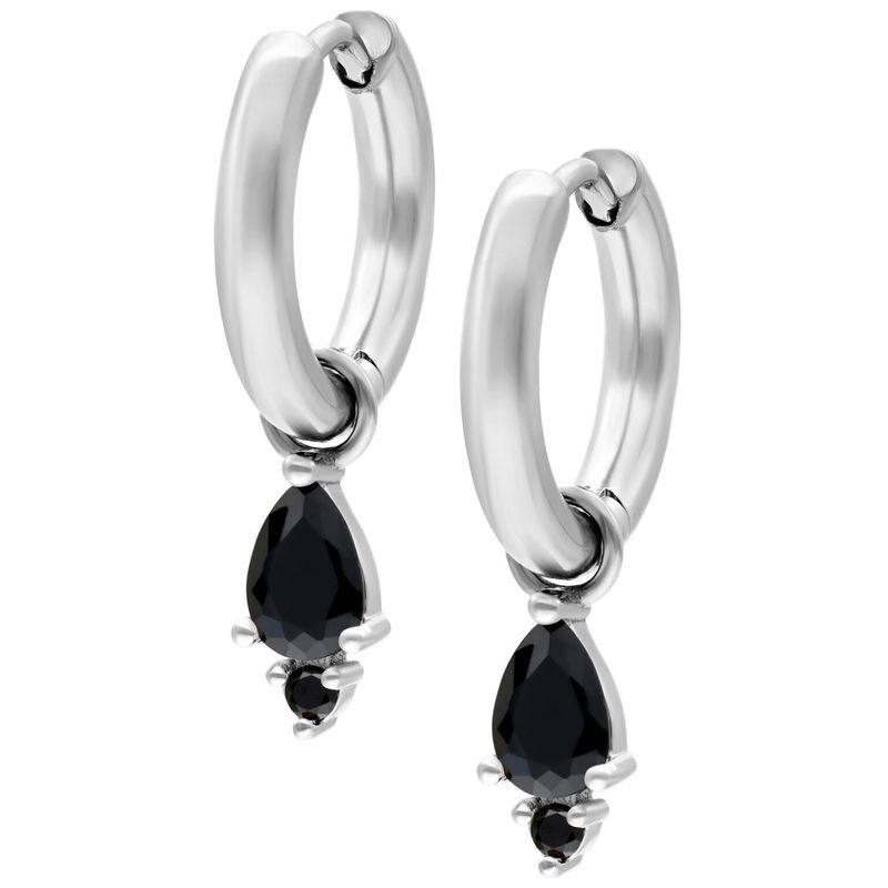 Little Hoops - Tear Black Little Hoops - Tear Black