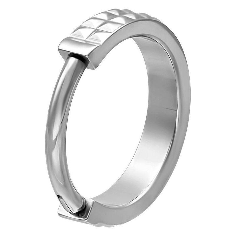 Titanium Rivet Clicker Ring