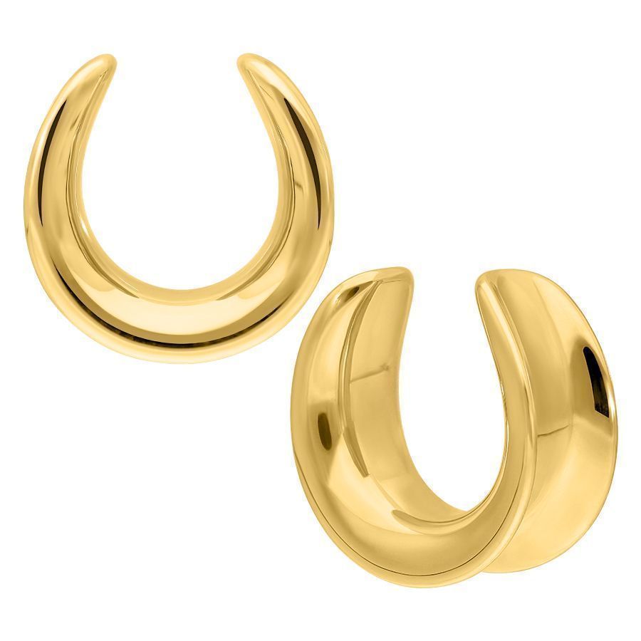 Stainless Steel Round Ear Saddles Gold PVD
