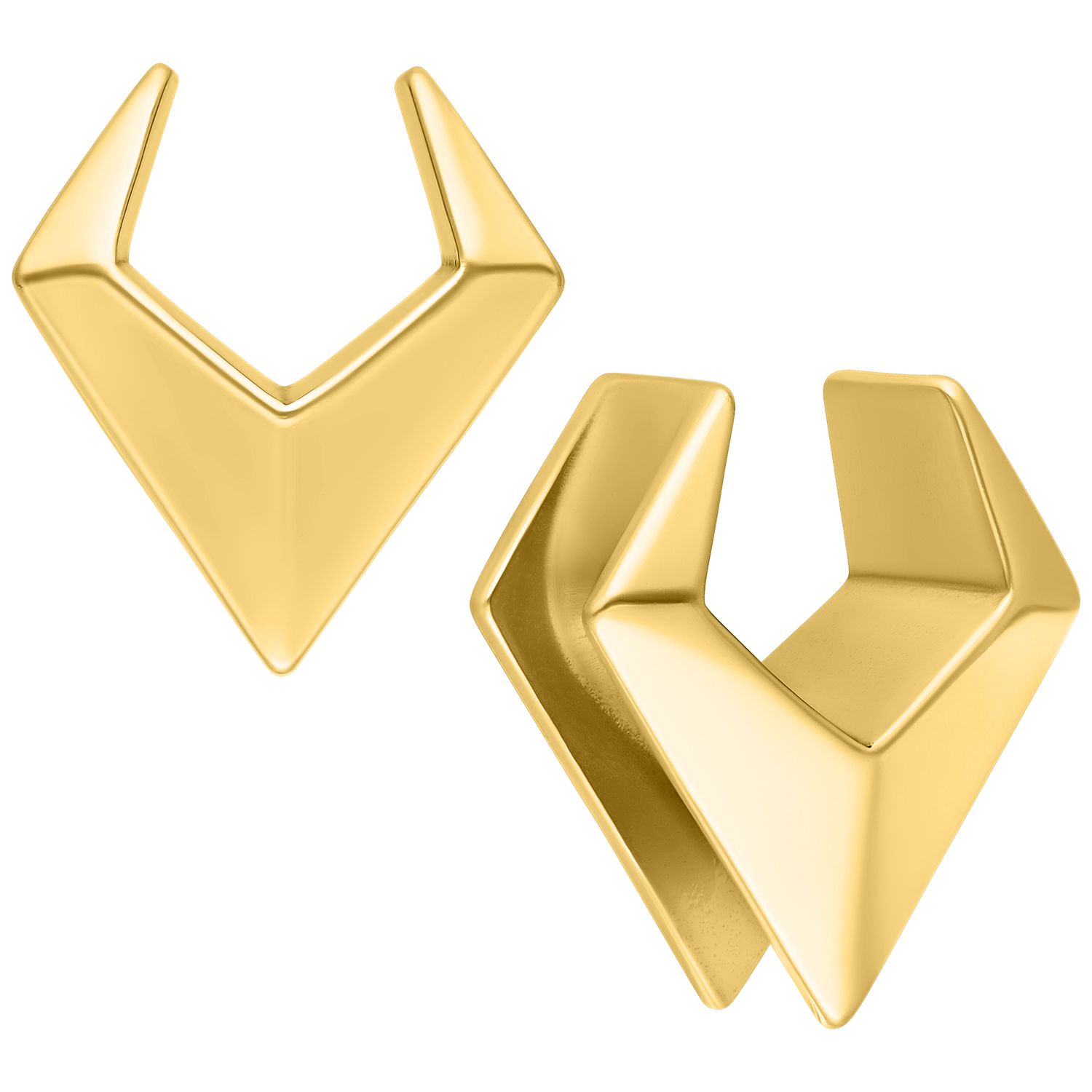 Stainless Steel Arrow Ear Saddles Gold PVD Stainless Steel Arrow Ear Saddles Gold PVD