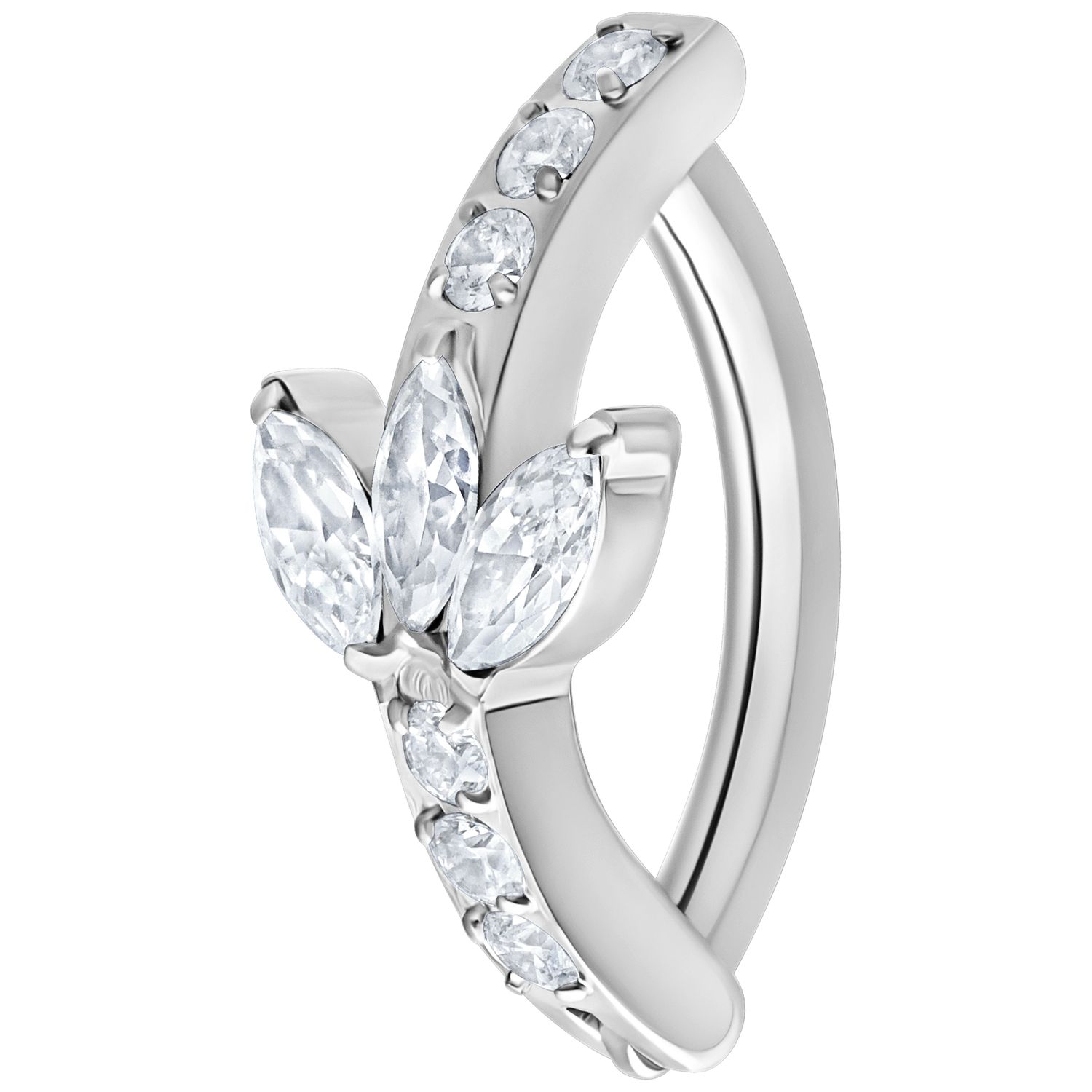 Titanium Crystal Lotus Navel Arch Titanium Crystal Lotus Navel Arch