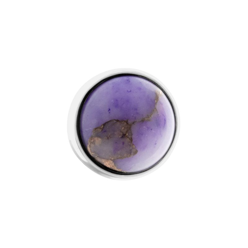 Titanium Internally Threaded Cabochon For 1.6 mm Internally Threaded Jewelry - Purple Turqoise
