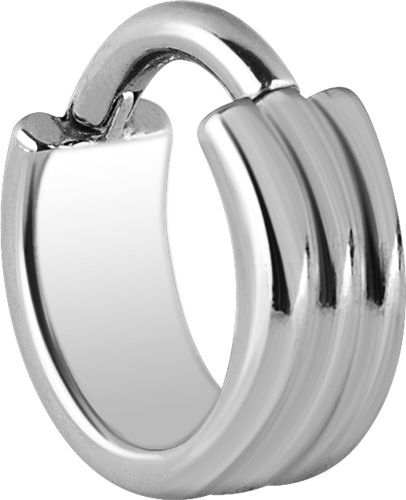 Stainless Steel Triple Flat Clicker Ring Stainless Steel Triple Flat Clicker Ring