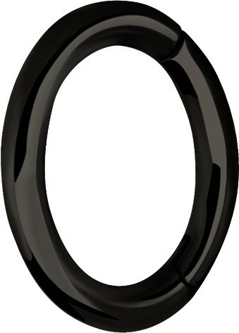 Stainless Steel Oval Rook Clicker Black PVD Stainless Steel Oval Rook Clicker Black PVD