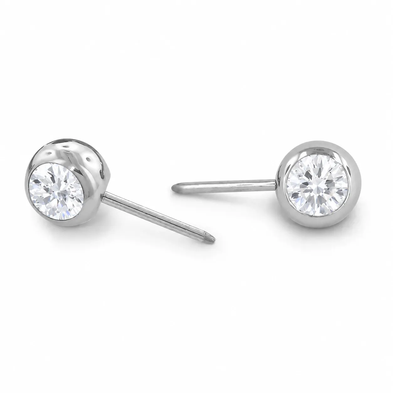 Neometal Threadless Mini Side Set Gem - Facetted Gem White CZ Neometal Threadless Mini Side Set Gem - Facetted Gem White CZ