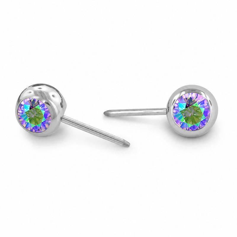 Neometal Threadless Mini Side Set Gem - Facetted Gem Paradise Shine CZ
