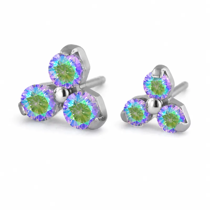 Neometal Threadless Trinity -   Paradise Shine CZ
