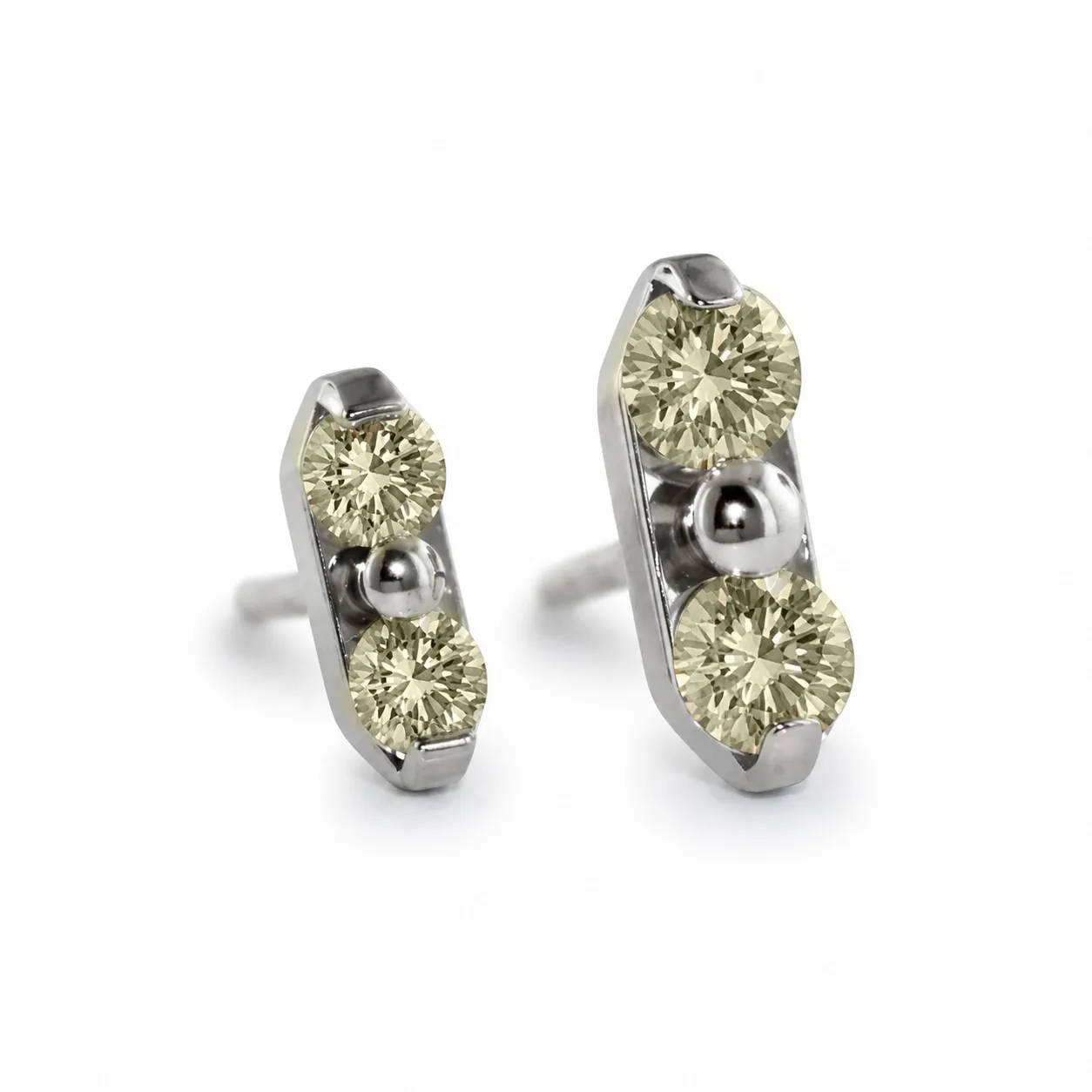 Neometal Threadless Duet - Champagne CZ Neometal Threadless Duet - Champagne CZ