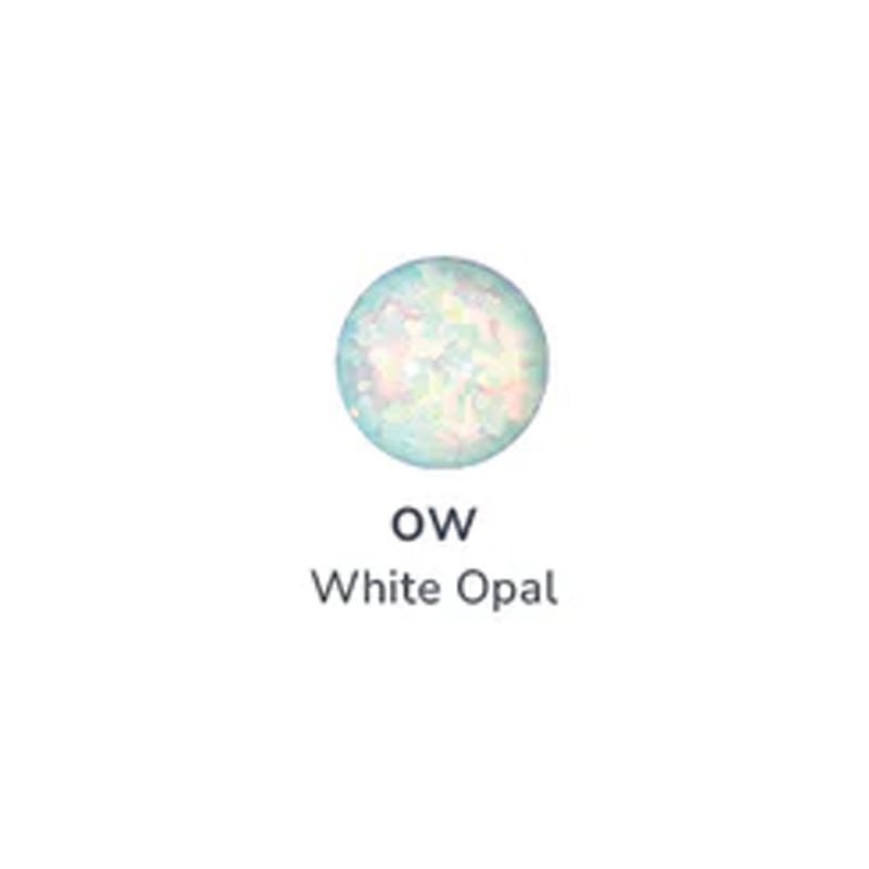 Neometal Threadless Bezel Set Cabochon - White Opal