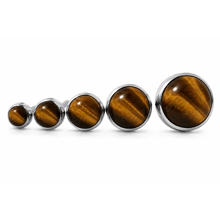Neometal Threadless Bezel Set Cabochon - Tiger's Eye Neometal Threadless Bezel Set Cabochon - Tiger's Eye