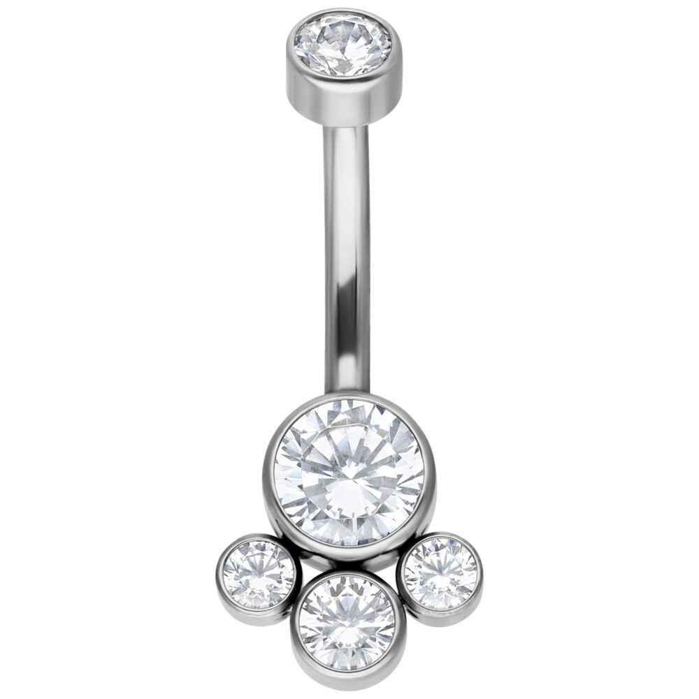 Titanium Internally Threaded Navel Curve  Diana
