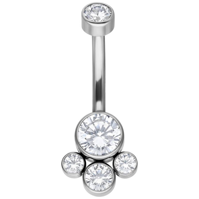 Titanium Internally Threaded Navel Curve Diana Titanium Internally Threaded Navel Curve Diana