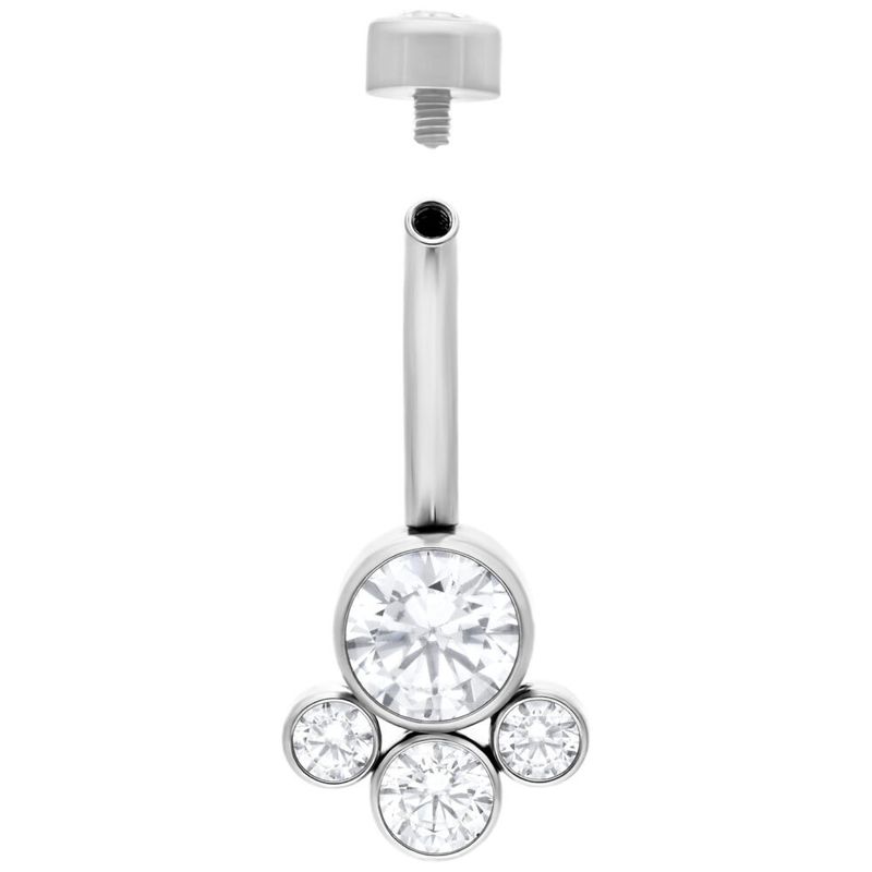 Titanium Internally Threaded Navel Curve Diana