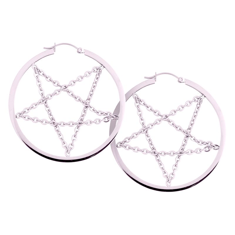 Hoops - Pentagram Chain Hoops - Pentagram Chain